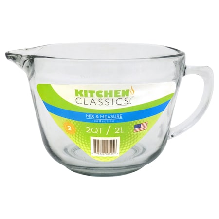 Kitchen Classics Kitchen Classics Mix & Measure 8 cups Glass Clear Measure Batter Bowl 195-81605LIB